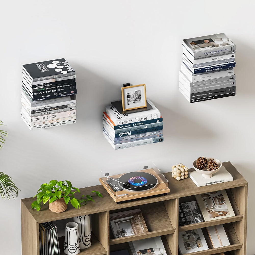 Floating Book Shelves for Wall, 6 Tier Invisible Floating Bookshelf, Vertical...