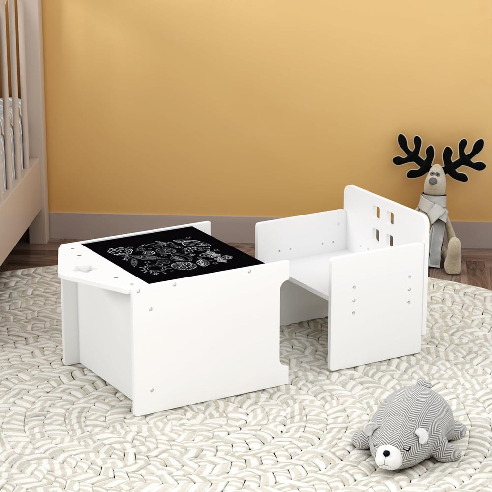 Table and Chair Set 2-Piece Play Table for Boys & Girls | Adjustable seat...