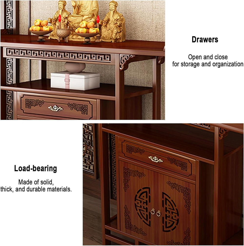 Chinese Cabinet Pedestal offering, Stand puja Meditation Prayer, Personal Shr...