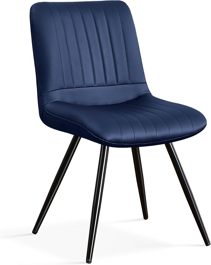Dining Chairs, Modern Dining Chairs with Thick Cushions, PU Leather Upholster...