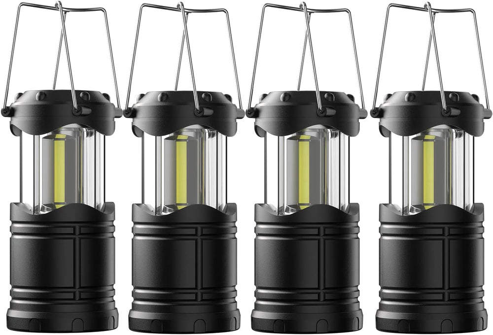 Lichamp LED Camping Lantern, 4 Pack Battery Powered Flashlight for Power Outa...