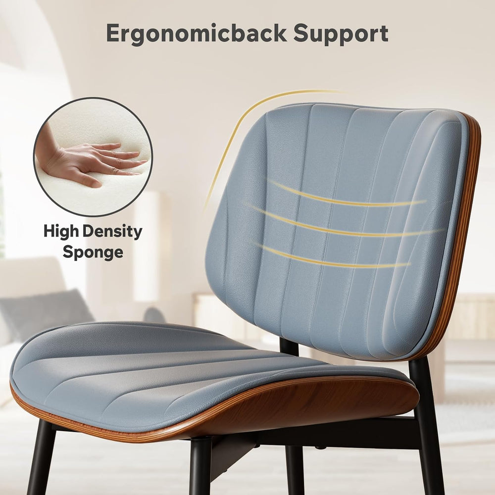 Dining Chairs Set of 6, Mid Century Modern Dining Room Chairs, Upholstered Fa...