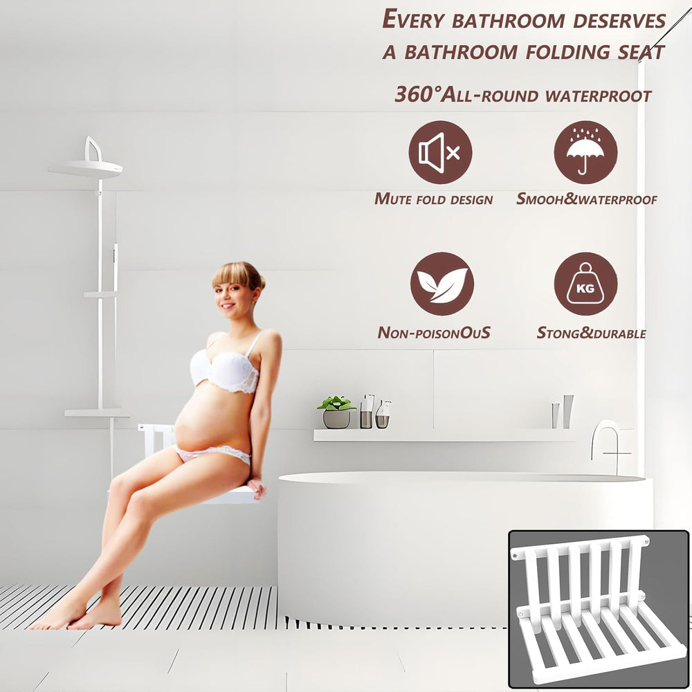 The folding stool is made of beech wood and can withstand 400 pounds. The sur...