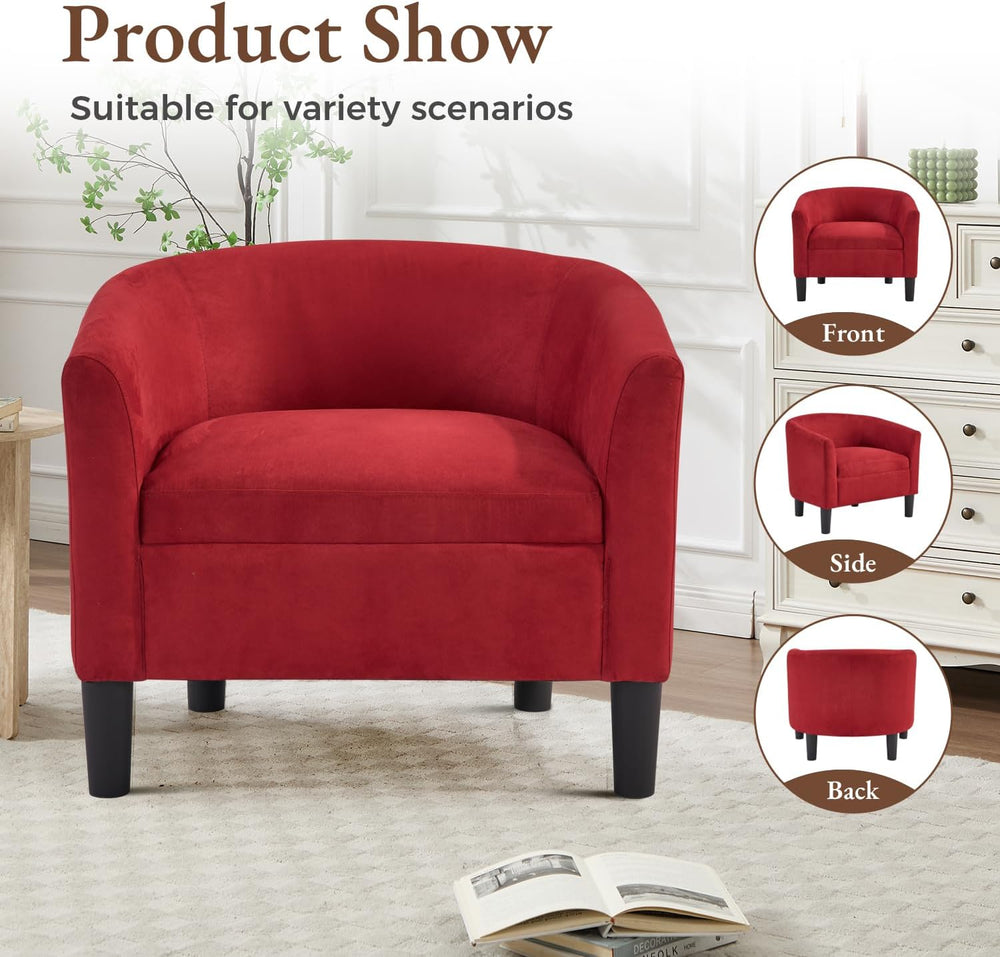 INZOY Oversized Accent Chair with Ottoman, 23.2" W Oversized Club Chair ...