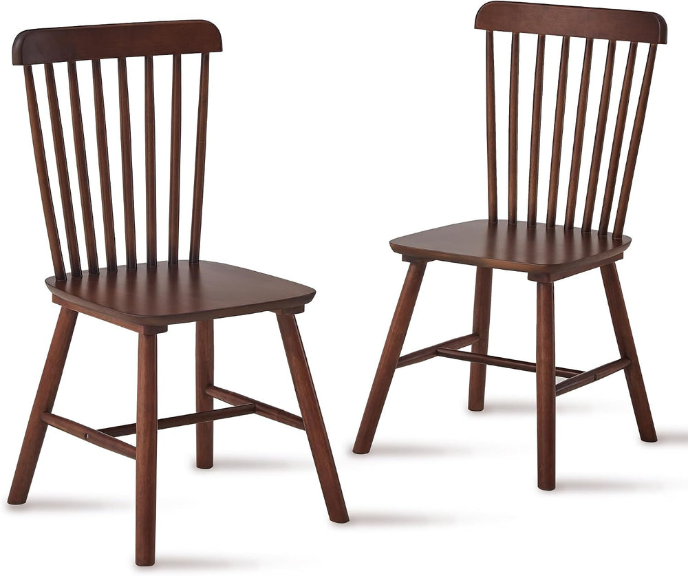 Dining Chairs Set of 6, Farmhouse Solid Wood Windsor Kitchen Chairs Set with ...