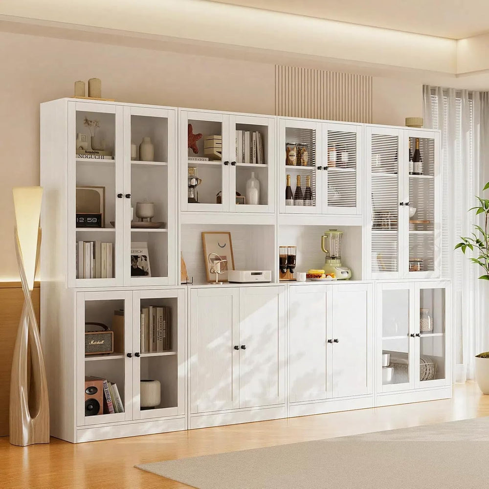 TUSY VOWNER 71'' Tall Pantry Cabinet, Kitchen Hutch Storage Cabinet, ...