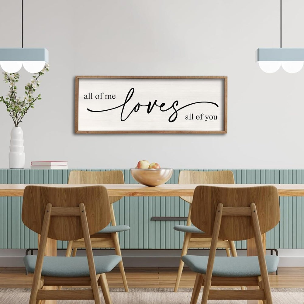 Surfapans All Of Me Loves All Of You Sign 40"×15" Wood White
