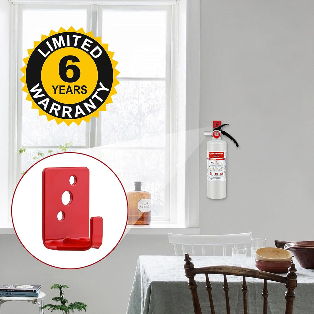 6 Pack ABC Fire Extinguishers, 2.5 lb 1A:10B:C Rated with Mount