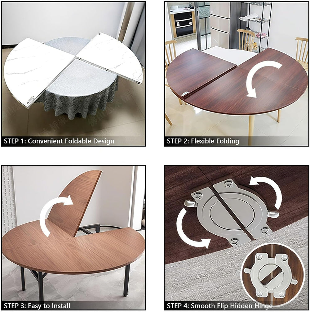 Big Foldable Round Table Tops only Extender, Large Round Folding Tabletop Ext...