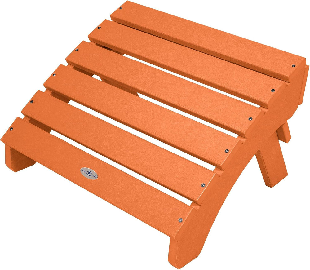 Folding Adirondack Ottoman, Citrus Orange
