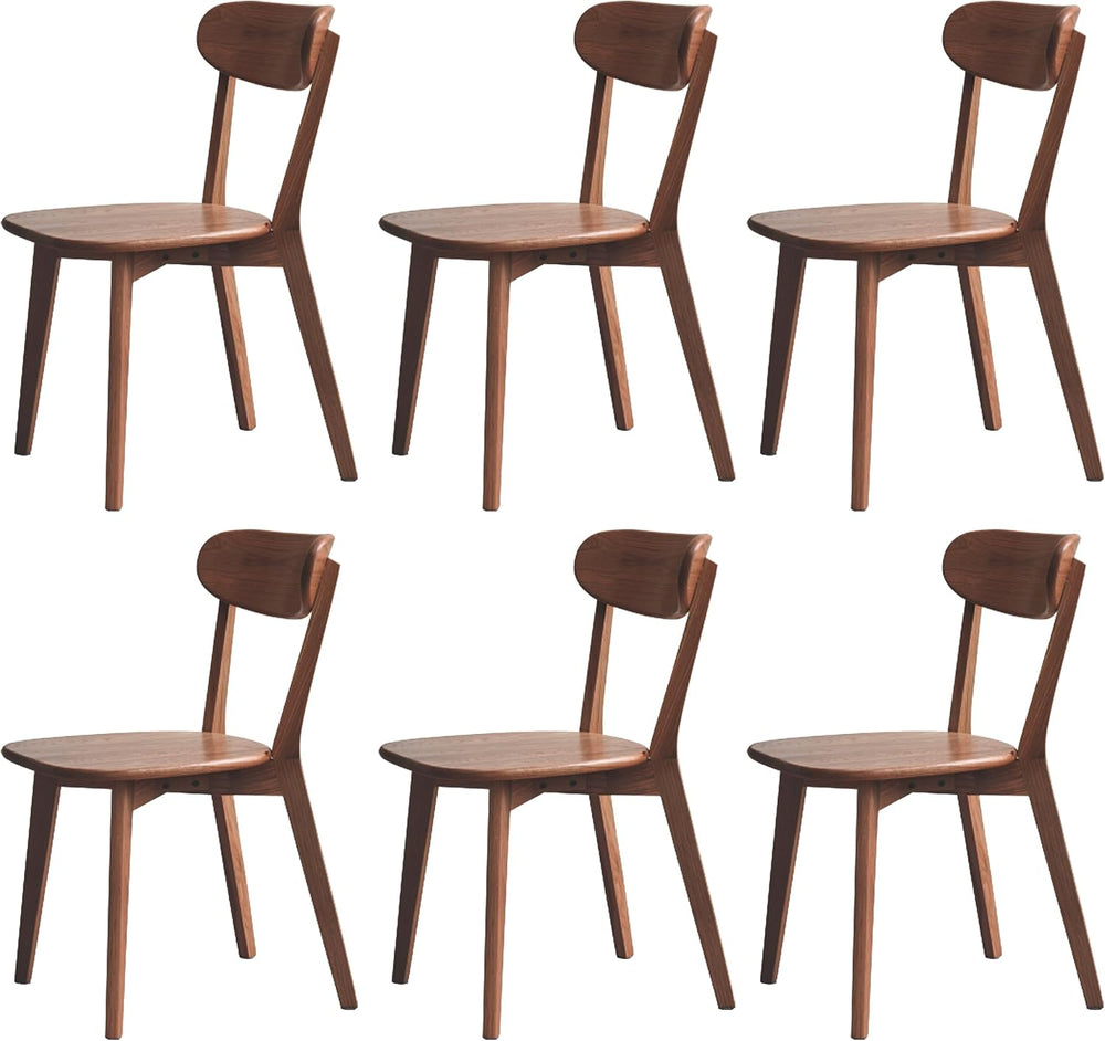 Modern Solid Oak Dining Chairs Set of 6, Kitchen Dining Room Chairs
