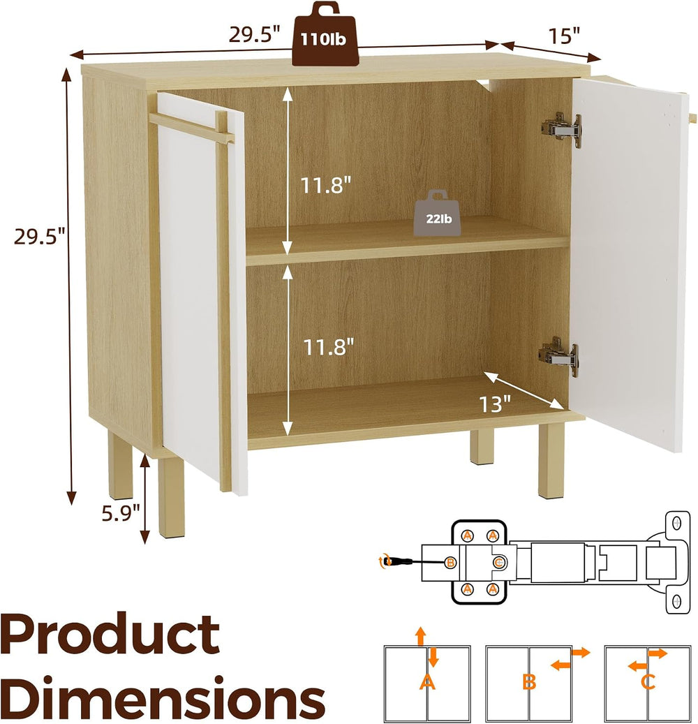 Sideboard Buffet Cabinet with Storage, Small Entryway Credenza