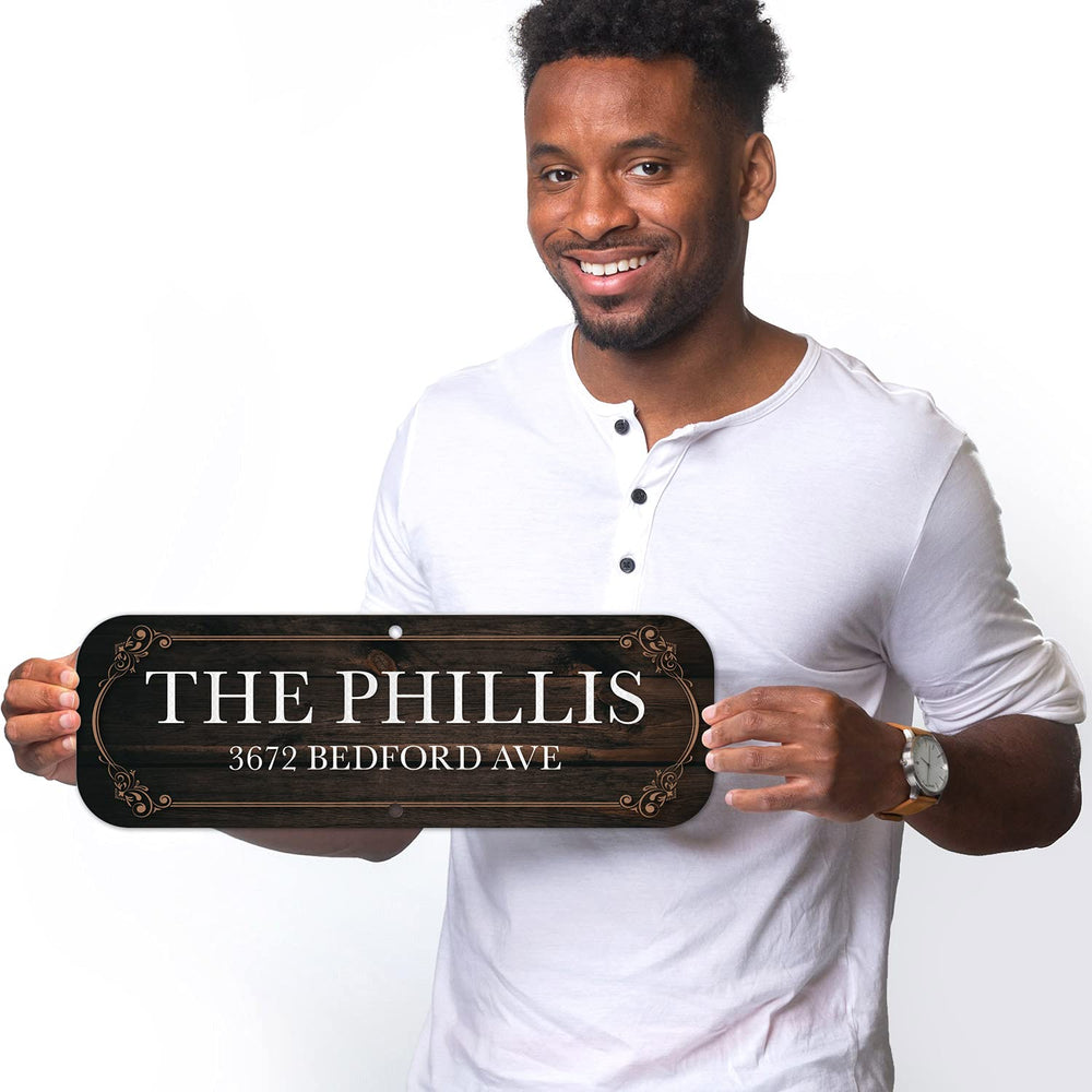 Address Sign, Custom Personalized House Numbers for Outside, Designed Wood Ba...