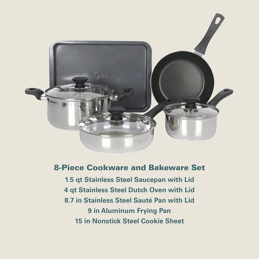 Gibson Home 74 Piece Kitchen in a Box Pots and Pans Cookware, Plates and Bowl...