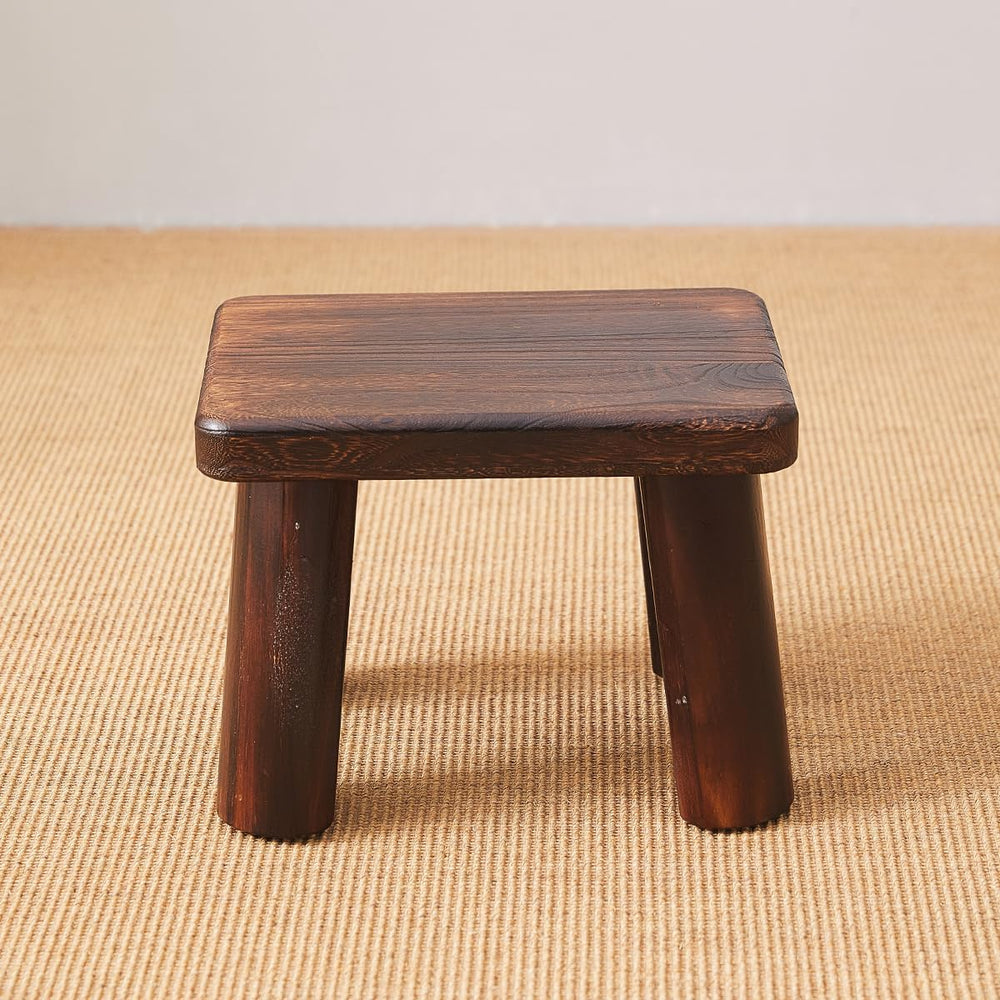 Solid Wood Step Stool for Adults, Sturdy Foot Stool Kitchen Bathroom