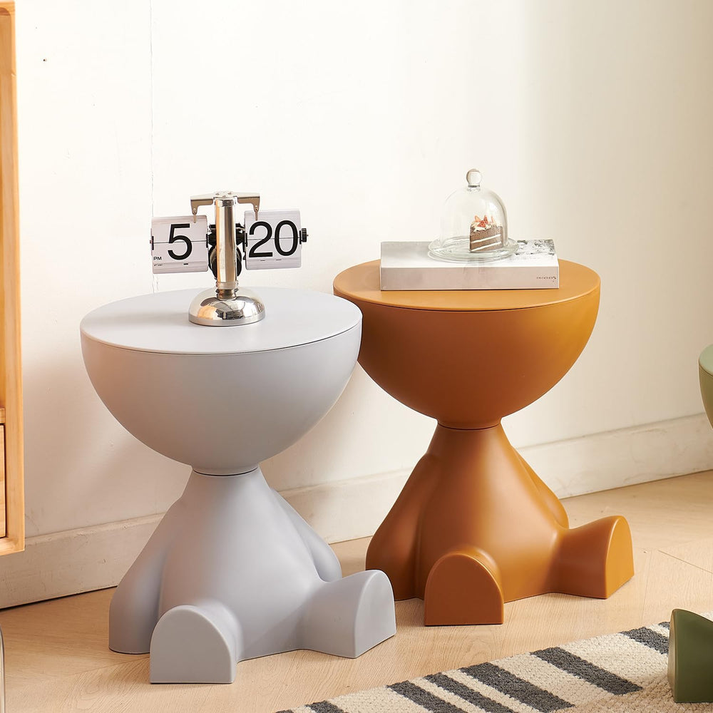 Circle Side Table, Round Modern End Table, Waterproof & Durable, Small Co...