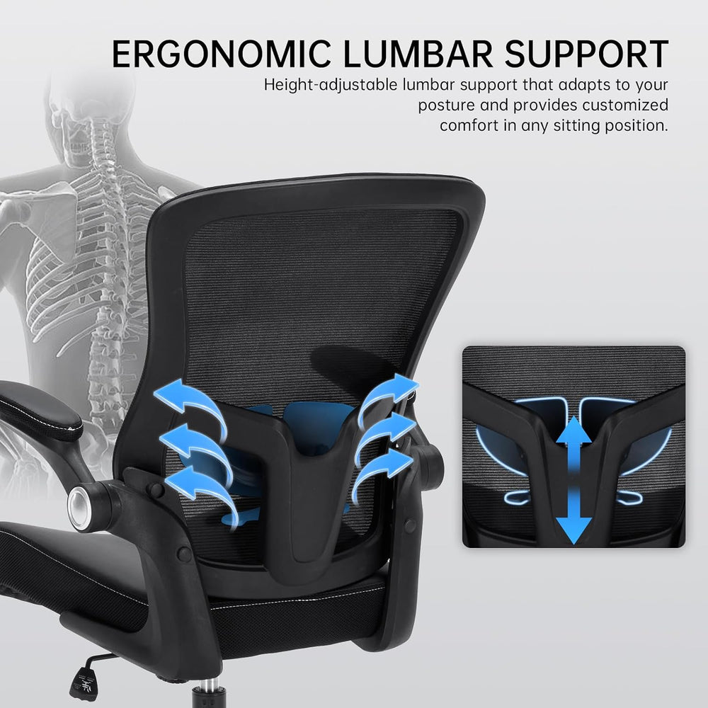 Office Chair-400lbs, Ergonomic Heavy Duty Office Desk Chair with Adjustable L...