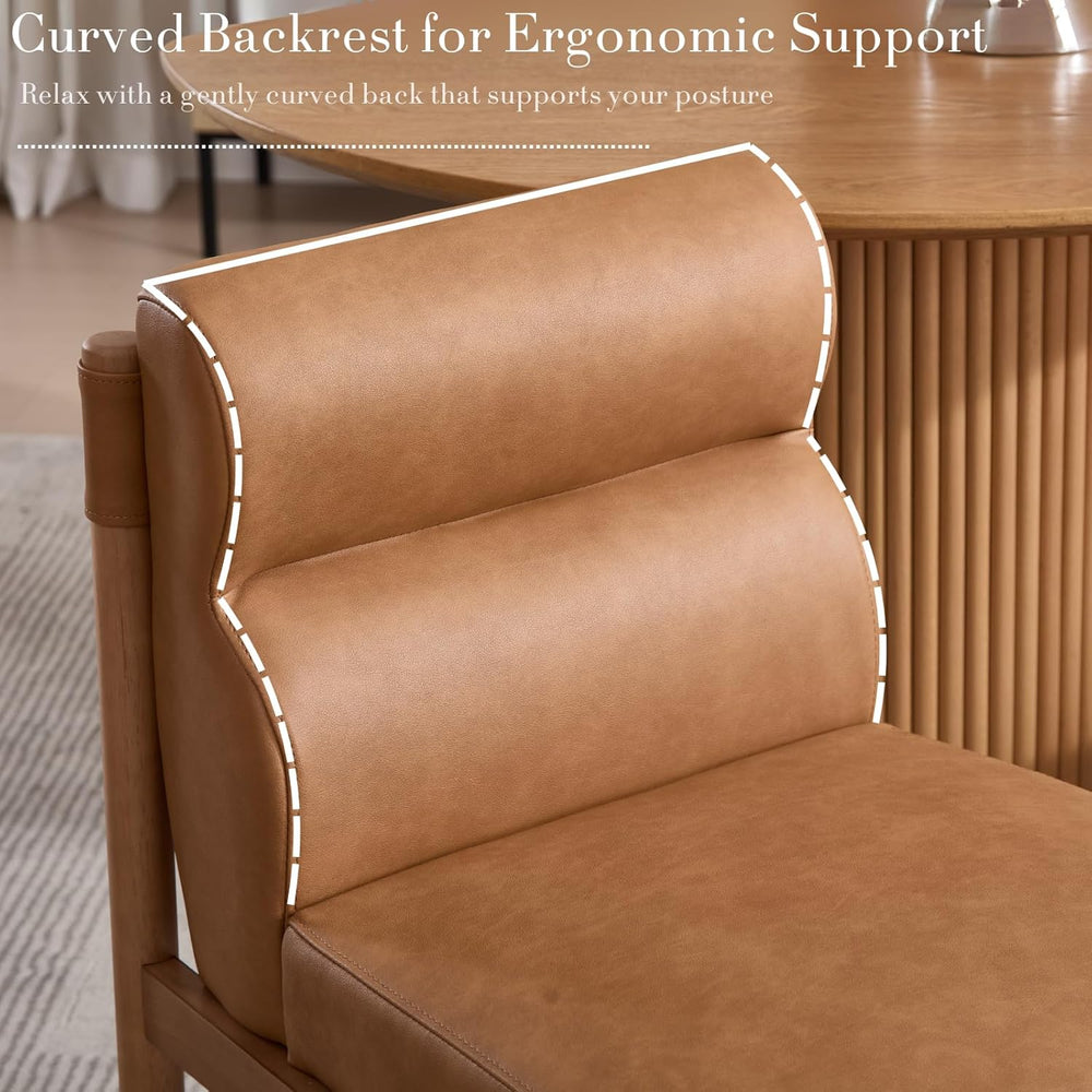 CIMOTA Modern Upholstered Dining Chairs Set of 2, Faux Leather Kitchen & ...