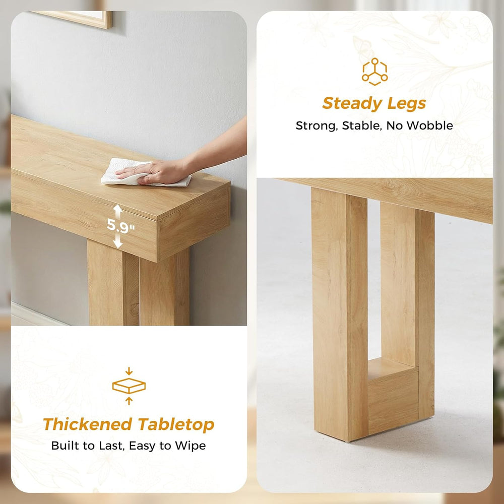 DUMOS 63" Long Narrow Farmhouse Console Table for Entryway | Entryway Ta...