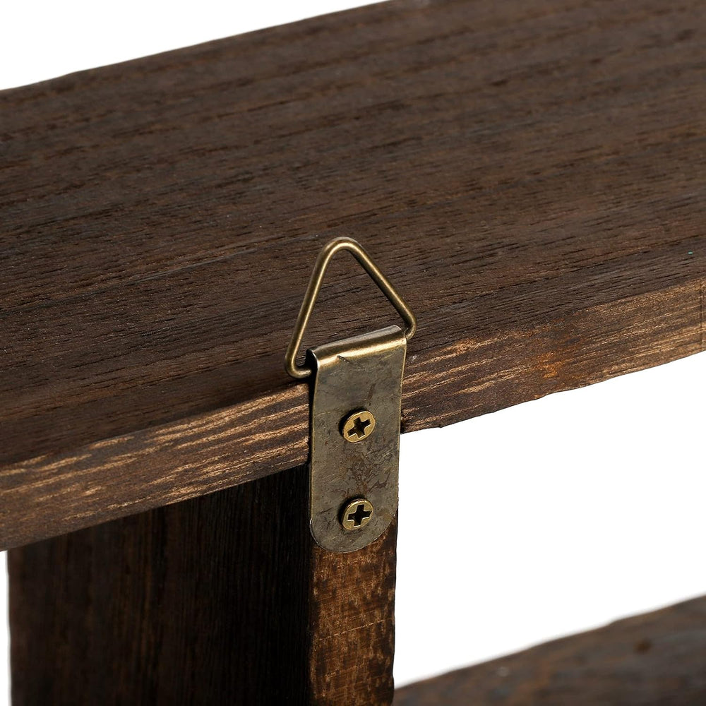 Frcctre Rustic Shadow Box Display Shelf, 9 Compartments Wood Hanging Display ...