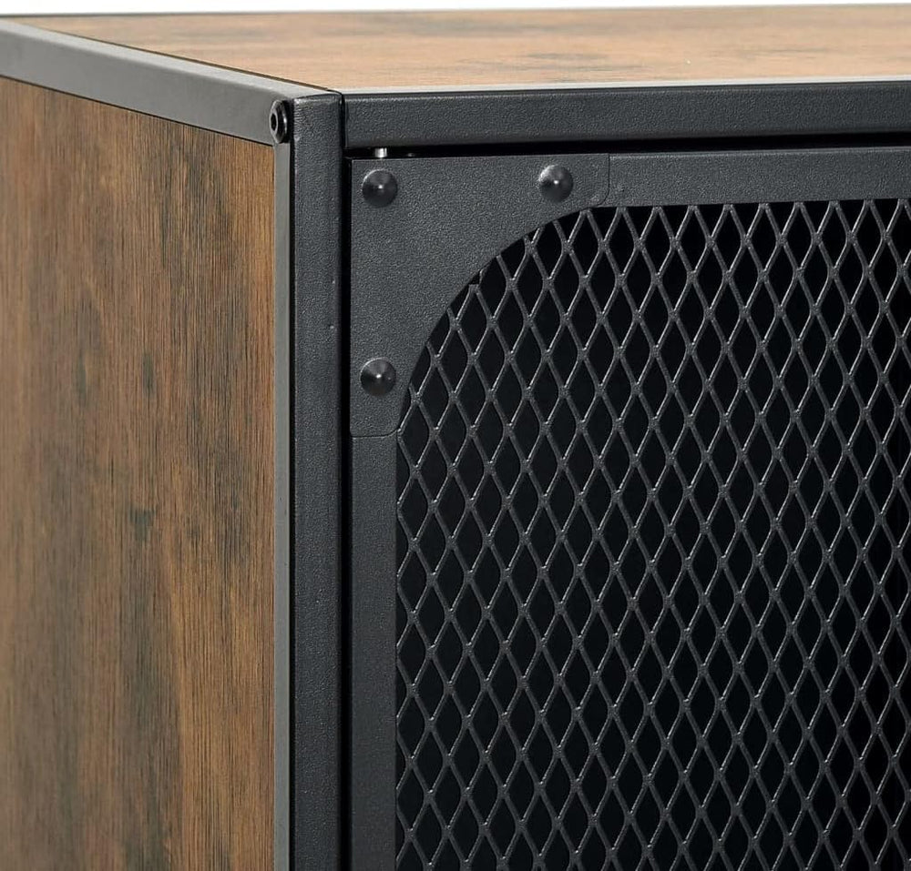 Rustic Brown Storage Cabinet 14.2 x 28.3 x 32.3 in Industrial Bathroom Organi...