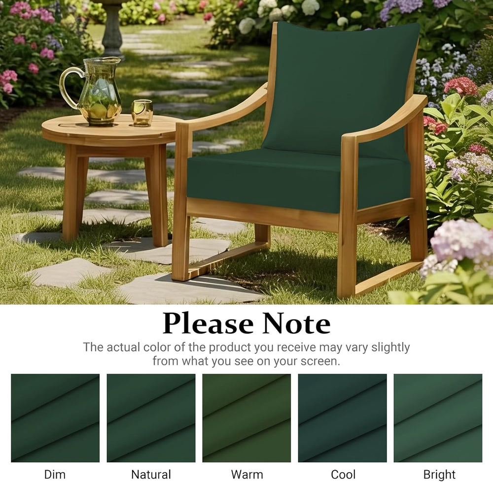 downluxe 24x24 Outdoor Chair Cushions, Waterproof Fade Resistant Patio Furnit...