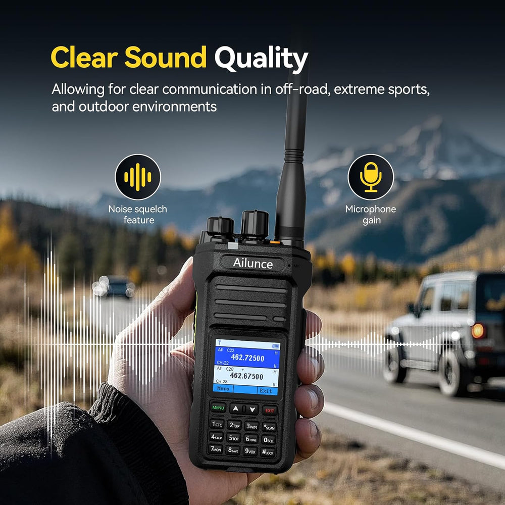 Retevis Ailunce HA1G GMRS Radio, Rugged Two Way Radio for Offroad(2 Pack)