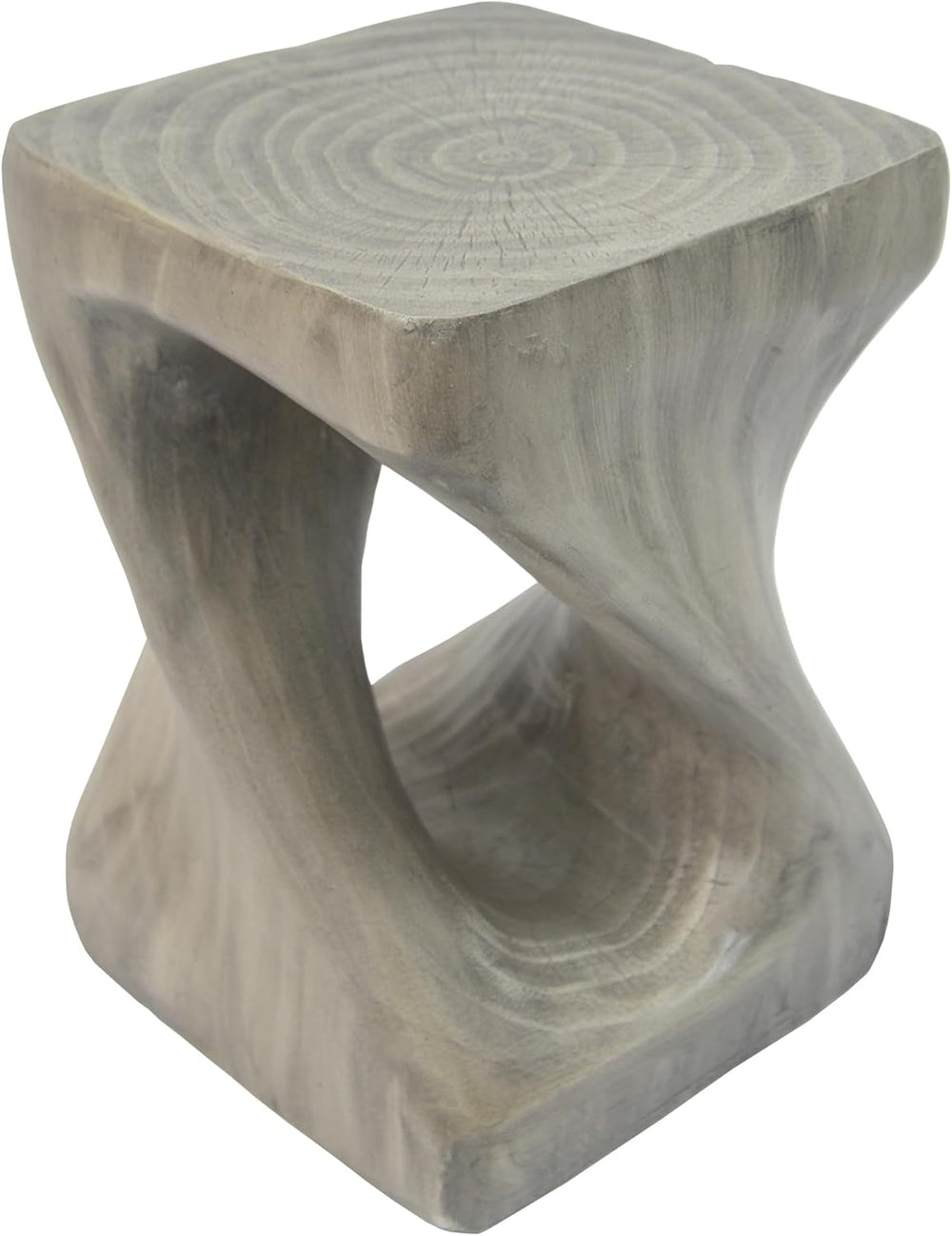 MGO Twist Shape Side Table for Indoor Outdoor, 16 Inch Modern Spiral End Tabl...