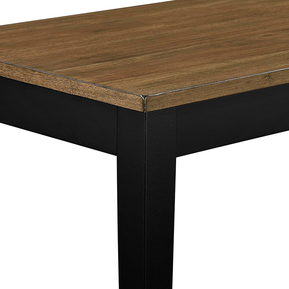 Lexicon 48" W Brown Black Dining Bench for Table - Solid Wood Frame Entr...