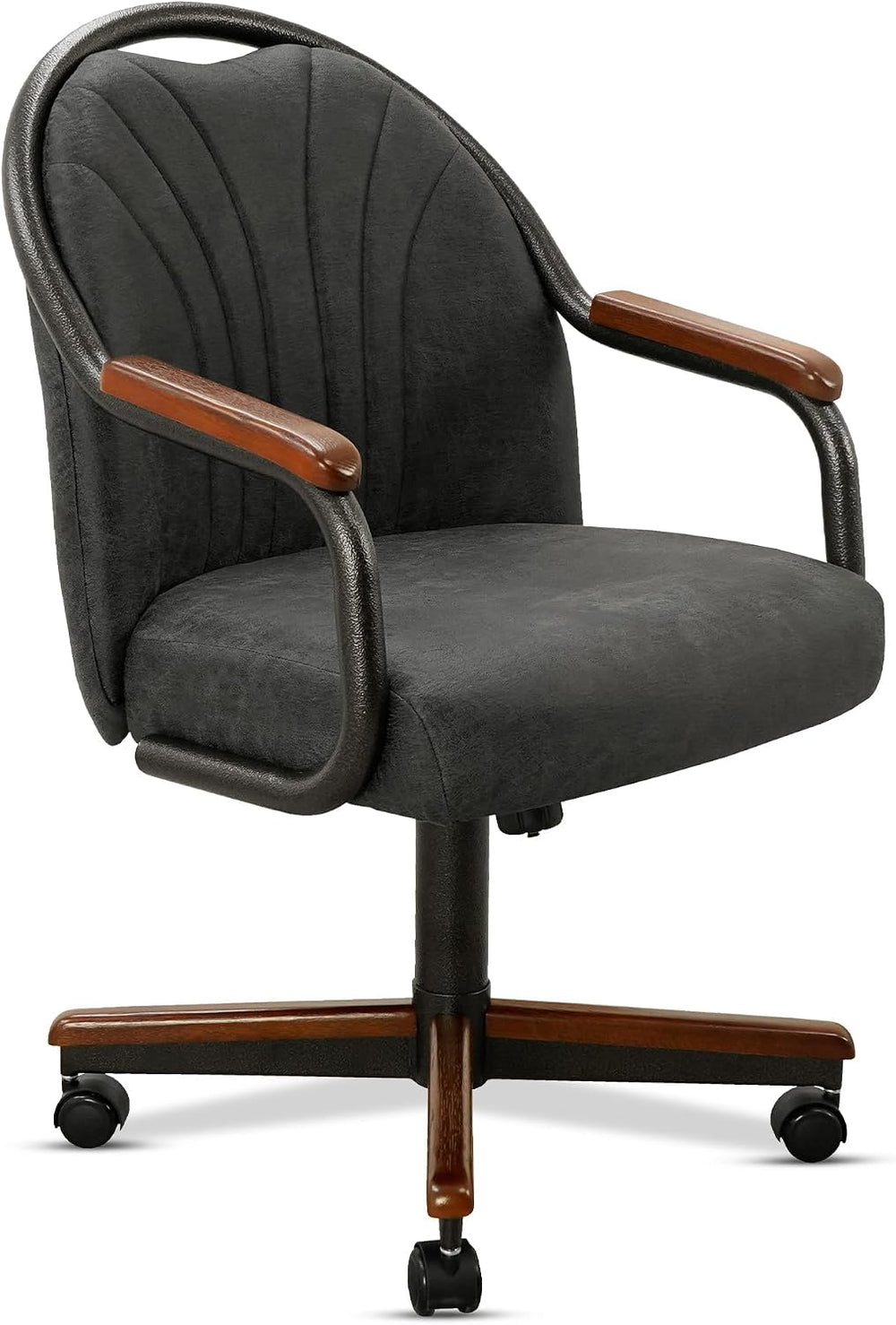 Chromcraft Oakstone Fog Swivel Dining Chairs with Casters, Set of 1 – Luxury ...