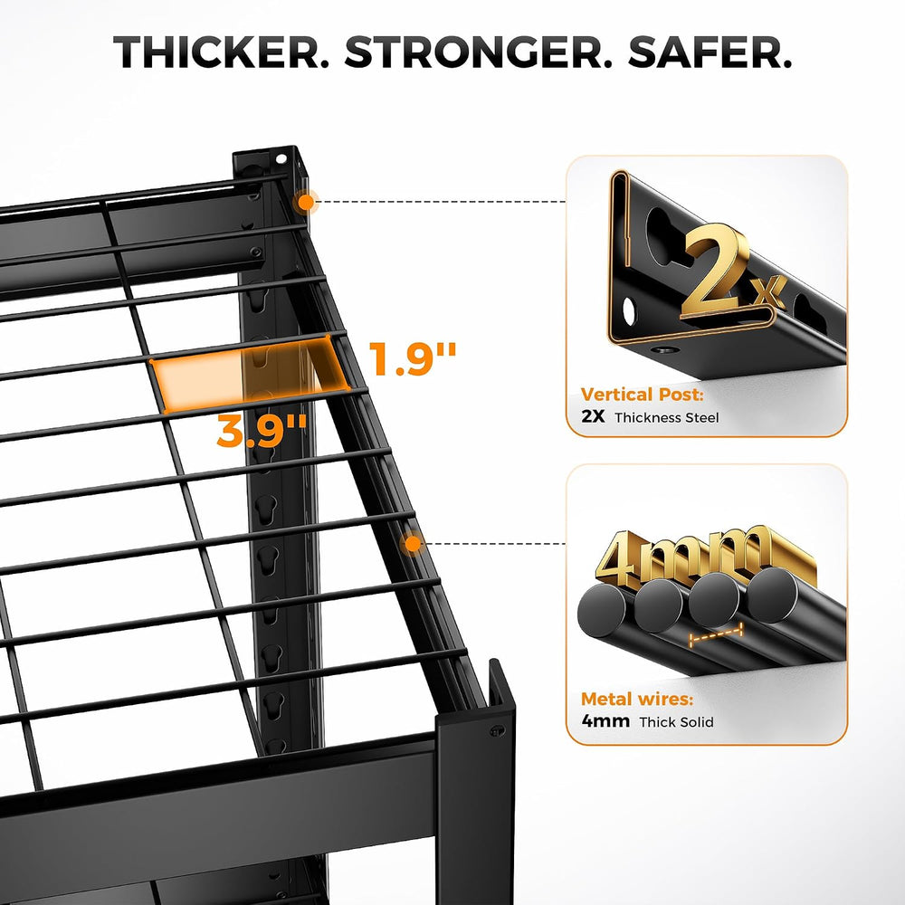 CAMMOO 3200LBS Storage Shelves, 4 Tier Wire Shelf 40" W x 20" D x 6...