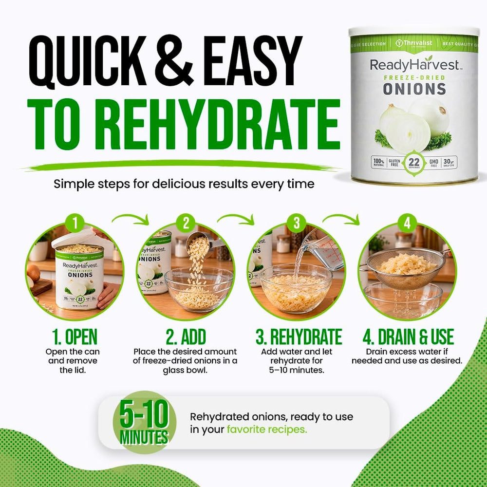Ready Harvest Freeze-Dried Onions, #10 Can