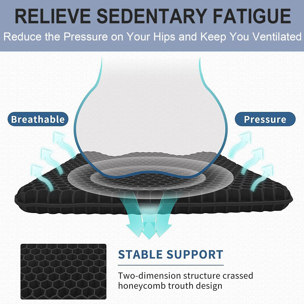 20" Gel Seat Cushion for Long Sitting(Jumbo&Thick) – Office Chair Cu...