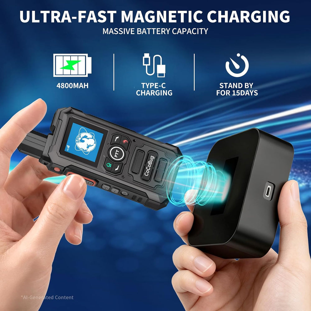 Global Lifetime Free Rapid Walkie Talkies Unlimited Range, Long Range Heavy D...