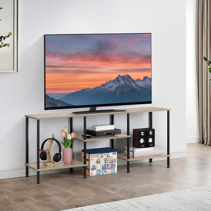 50 Inch TV Stand for Bedroom Rustic Grey TV Entertainment Center