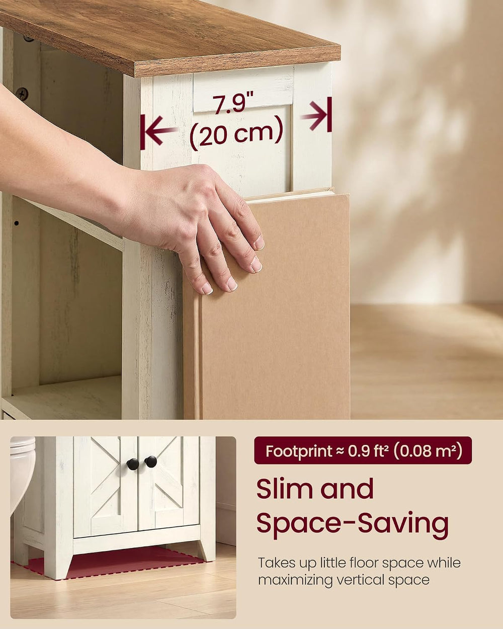 VASAGLE LIRY Collection - Storage Cabinet, Farmhouse Floor Cabinet, Freestand...