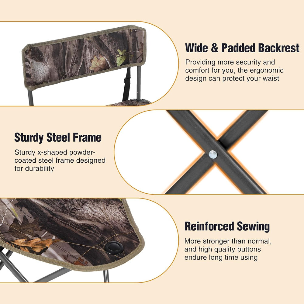 REDCAMP 2 Pack Tripod Hunting Chairs for Blinds