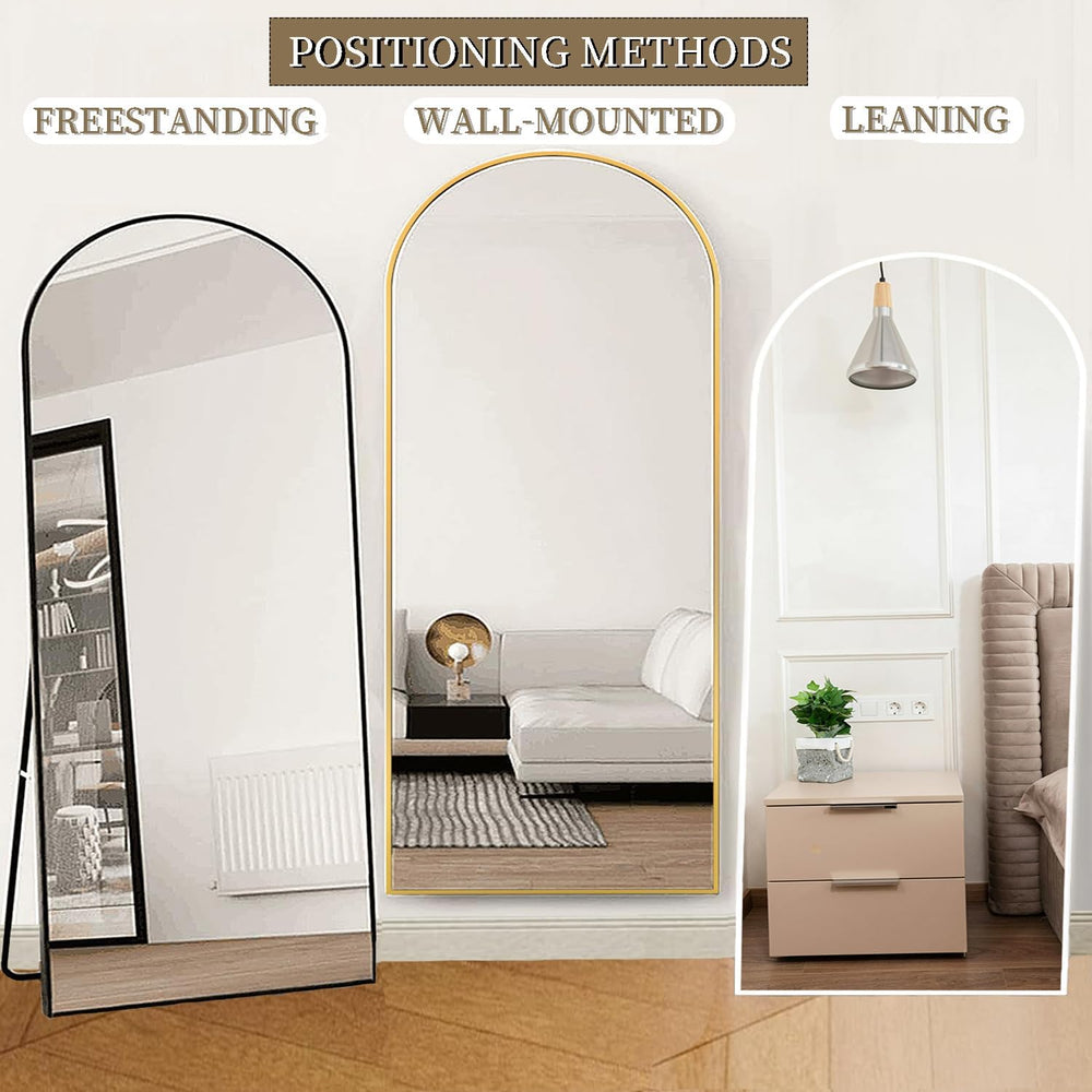 OGCAU Arched Full Length Mirror 76"x34" Large Floor Full Body Mirro...