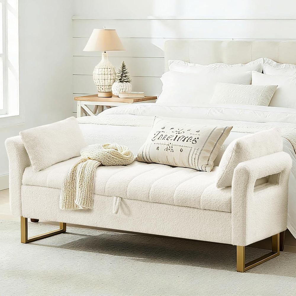 66" King Size Storage Bench for Bedroom End of Bed Benches with Storage ...