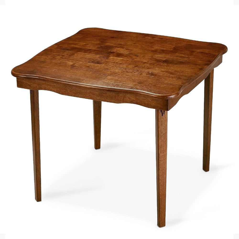 Stakmore 32 Inch Square Wooden Folding Card Game Table, Cherry
