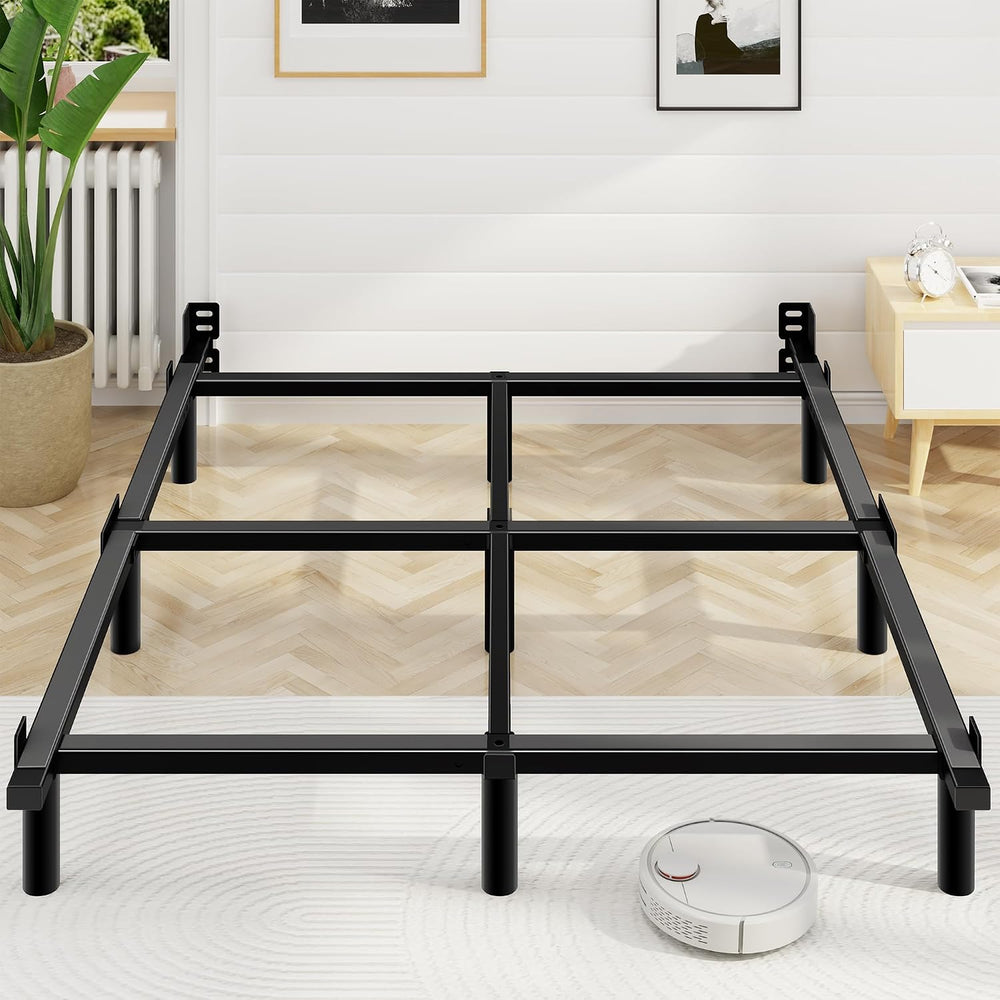 King Size Bed Frame, 7 Inch Heavy Duty Metal Base for Box Spring, 9 Legs