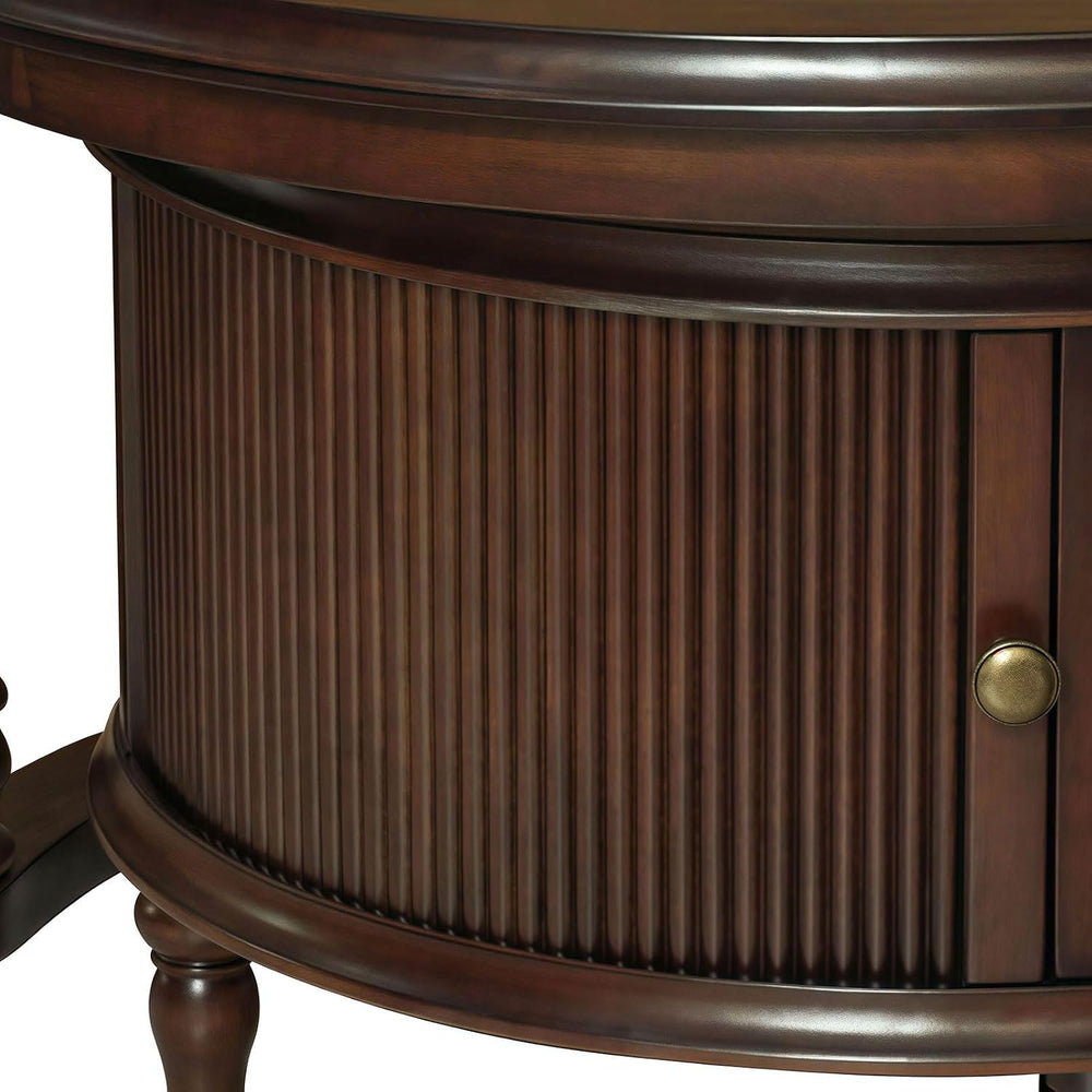 31.5'' Nesting Coffee Table Set of 2, Solid Wood Round Nesting Coffee...