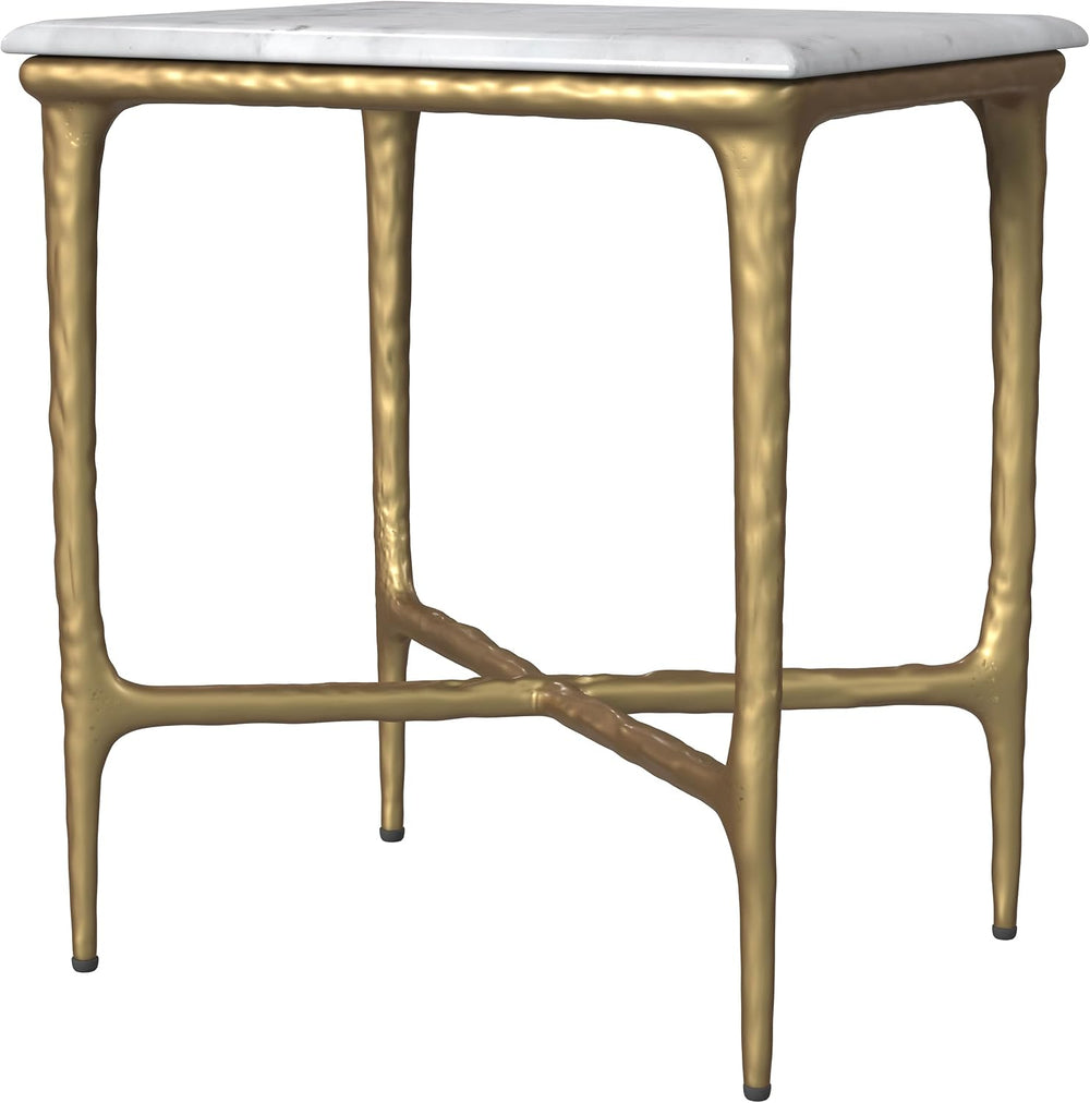 Coaster Home Furnishings Baldwin Rectangular Marble Top Side Table White and ...