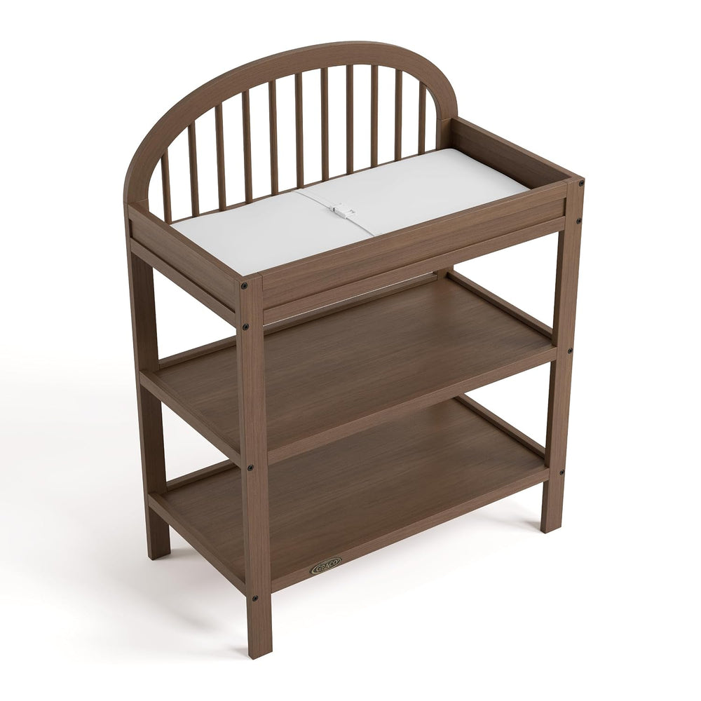 Graco Olivia Changing Table with Water-Resistant Changing Pad, Hazelnut