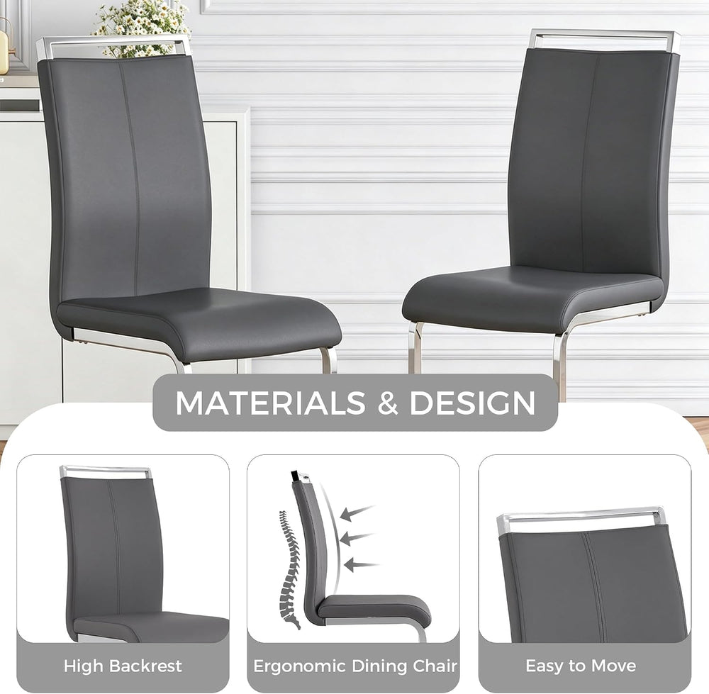 Baysitone Modern Dining Chairs Set of 6, Side Dining Room Chairs, Kitchen Cha...