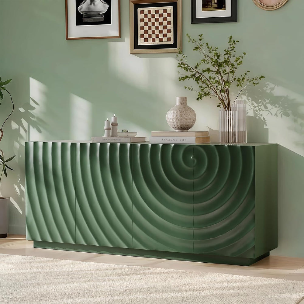 LKTART 59" Sideboard Buffet Cabinet with Storage, 4 Doors Modern Accent ...