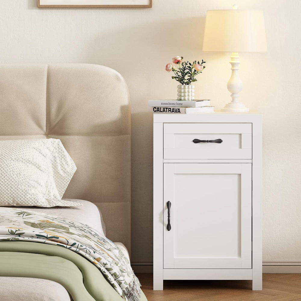 CARPETNAL Night Stand Nightstand with Drawer Storage Bed Side Table End Table...
