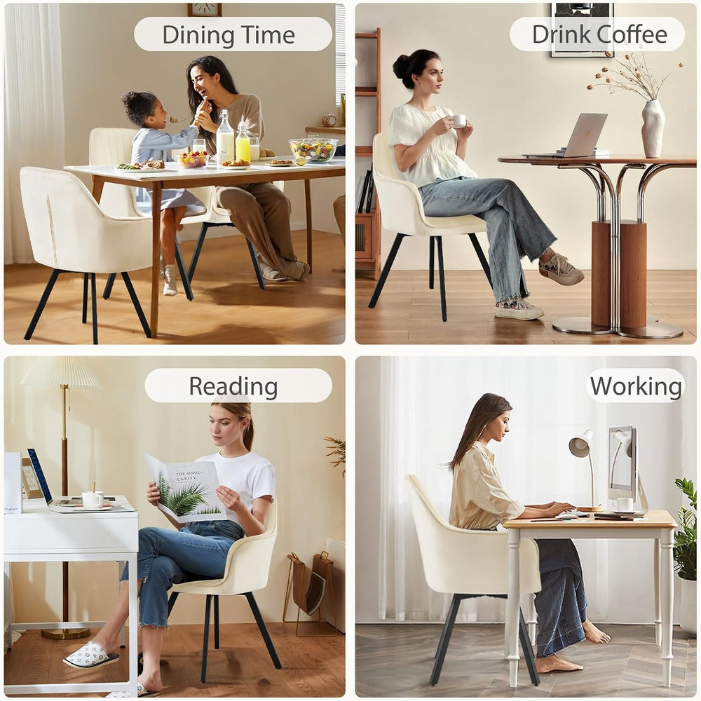 Furniliving Swivel Dining Chairs Set of 2, 360° Swivel Dining Room Chairs wit...