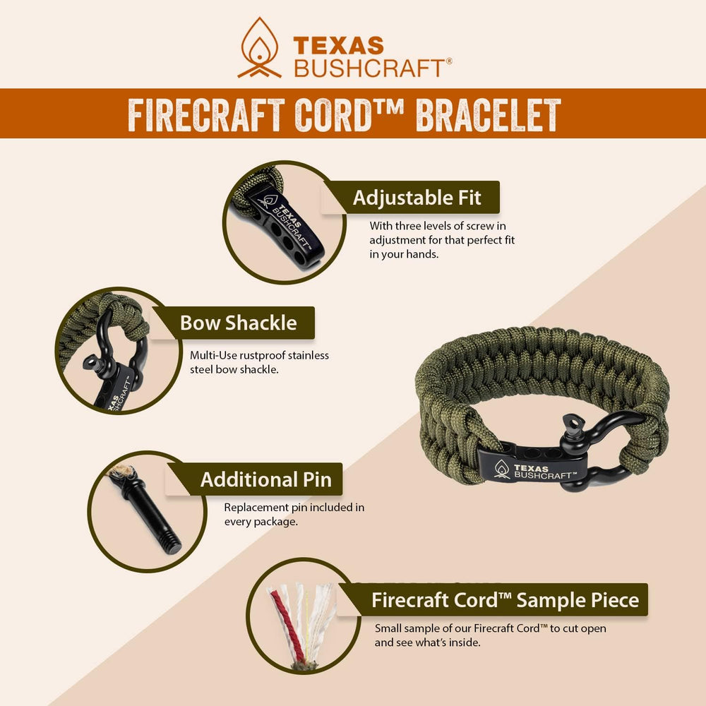 Fire Starter Survival Kit - Ferro Rod Flint Fire Steel, Striker Tool | Cowhid...