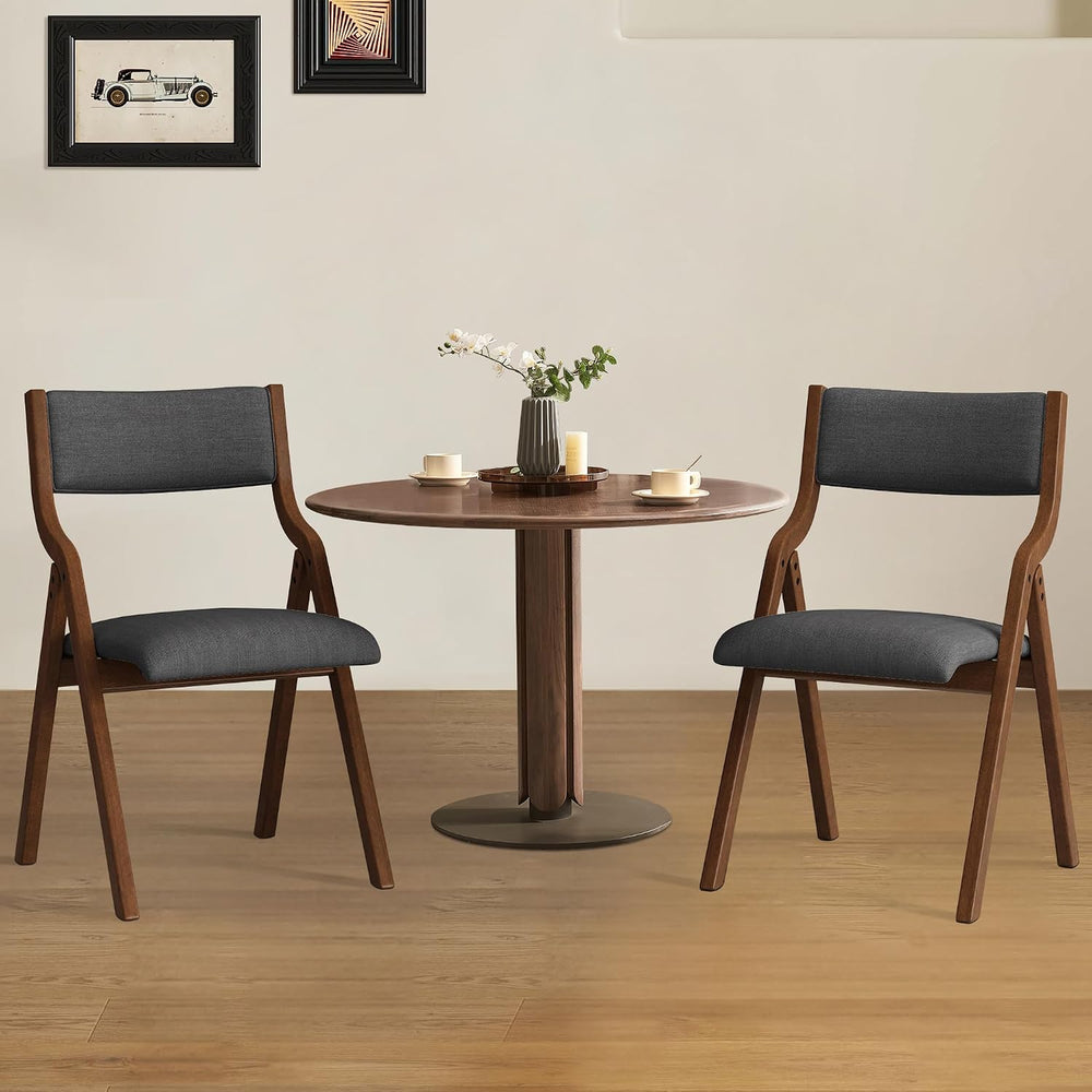 Folding Upholstered Dining Chairs 2-Piece Set,Ready to go. | Upholstered with...
